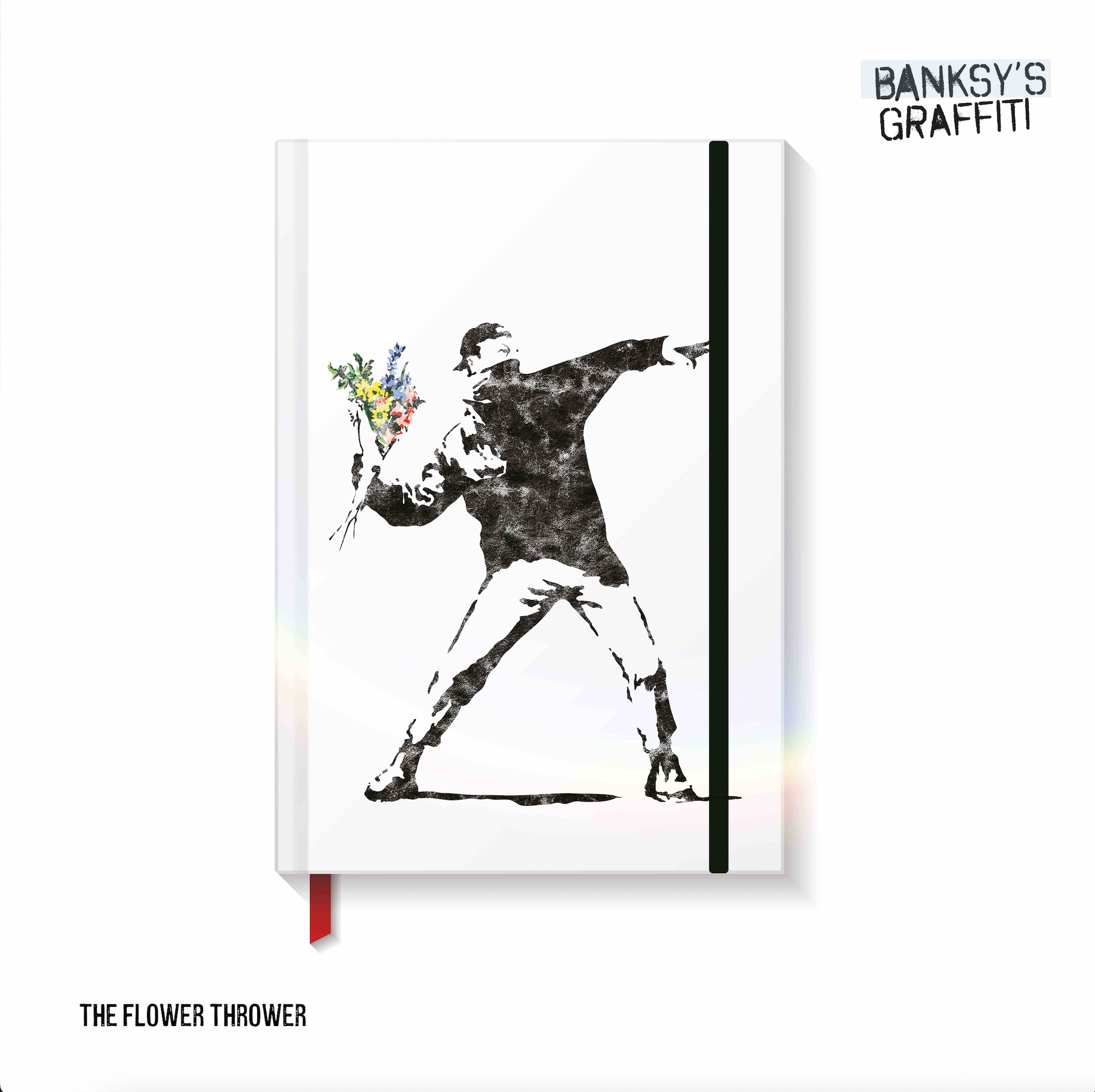 Banksy A5 Notebook - The Flower Thrower