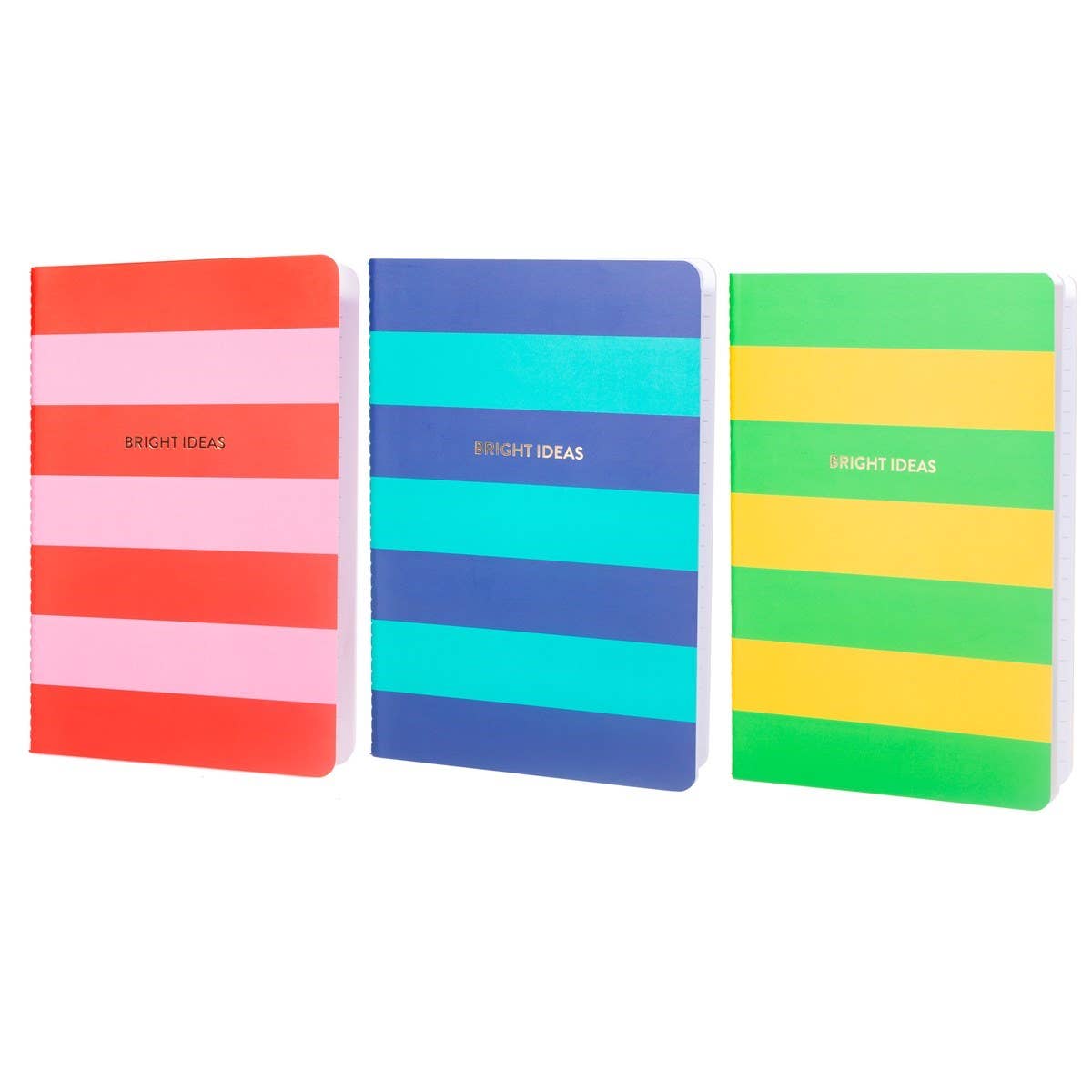 Bright Ideas Striped A5 Notebook- Assorted