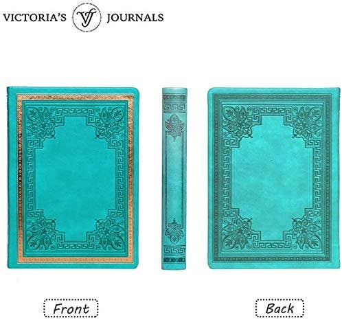 Victoria's Journals Antique Style Diary Vegan Leather (Teal)