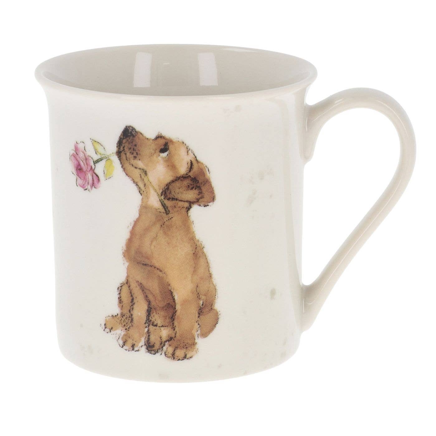 Paper Shed Lab Pup & Flower Mug