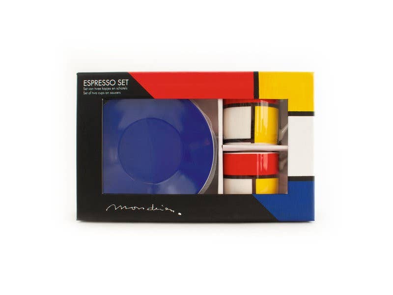 Espresso Set (2 Cups), Mondriaan