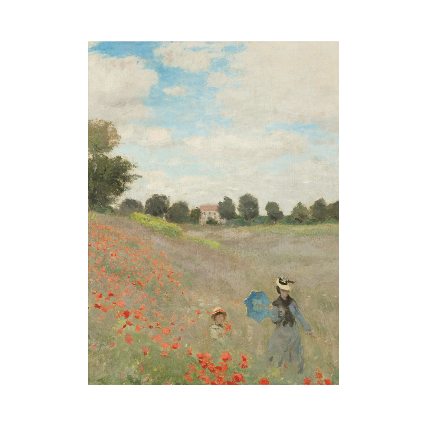 Tea Towel, Monet, Field with poppies