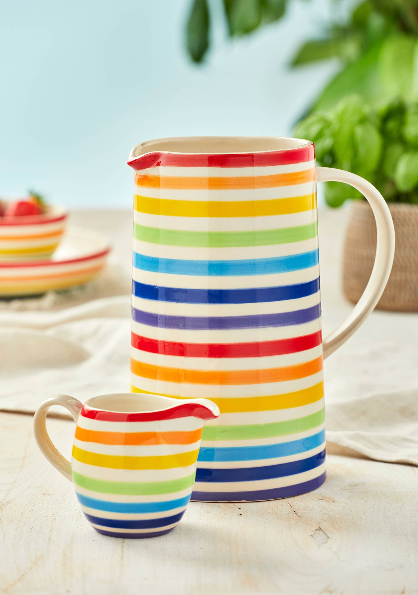 Hand Painted New Rainbow Milk Jug