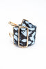 Two Tone Animal Print Bag Strap in Blue