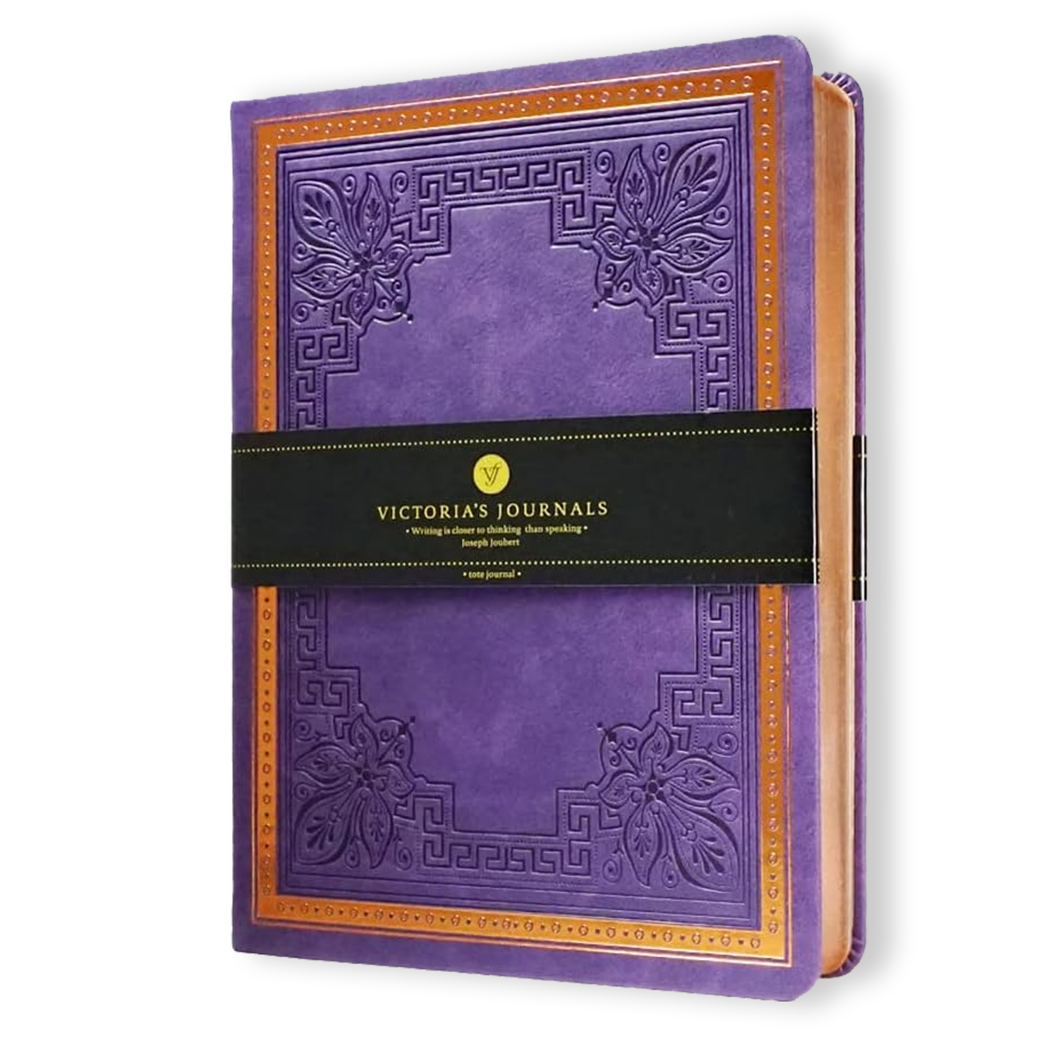 Victoria's Journals Antique Style Diary Hard Cover (Purple)