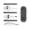 Black removable cutlery set
