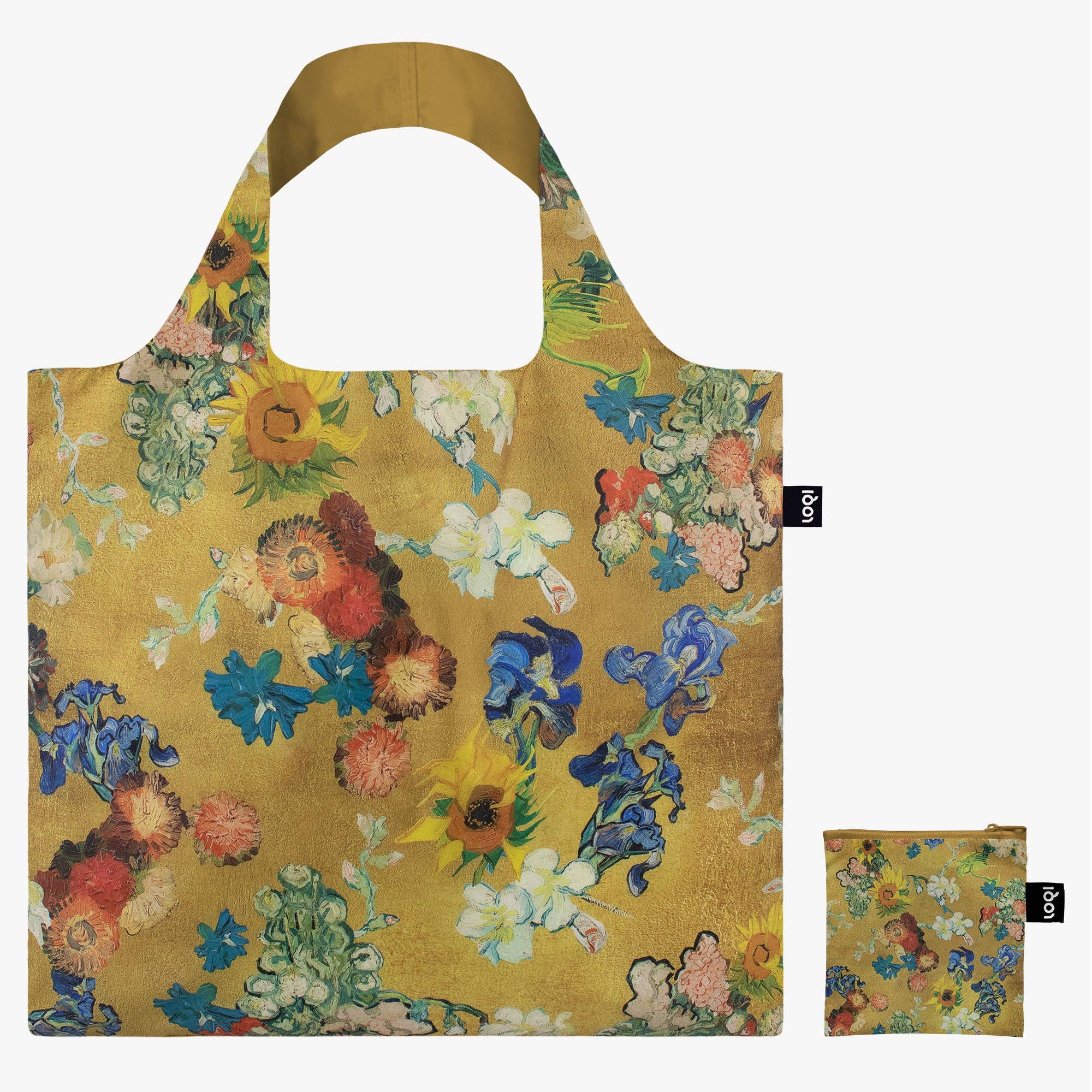 VAN GOGH MUSEUM Gold Flower Pattern Bag