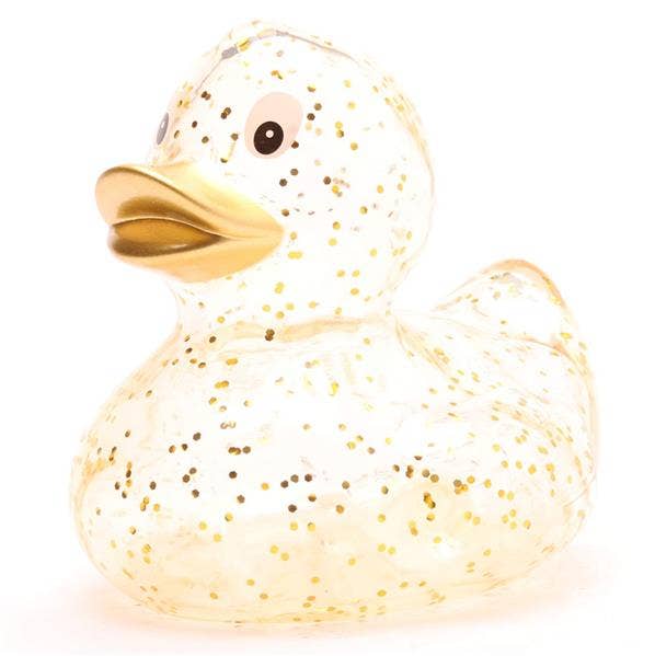 Glitter Gold Bath Duck - Rubber Duck