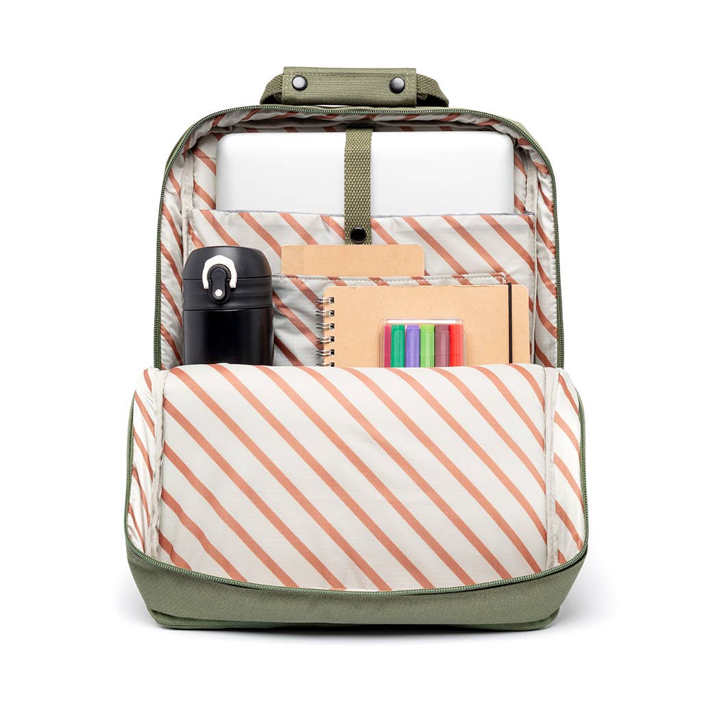 Daily Smart Stripes Olive Backpack