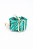 Two Tone Zebra and Lightning Bolt Bag Strap in Green & Pink