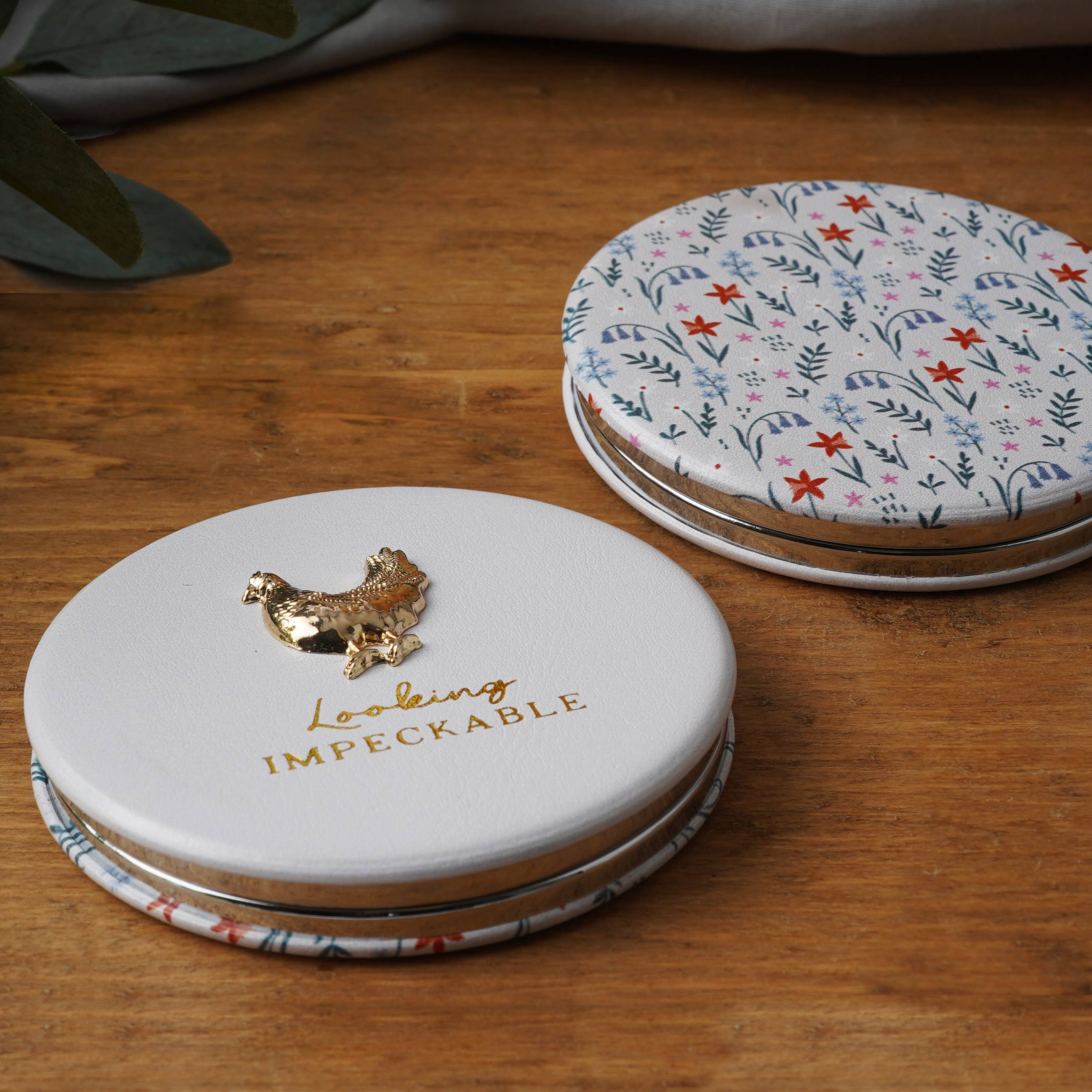 Bramble Farm Chicken Compact Mirror In Gift Box