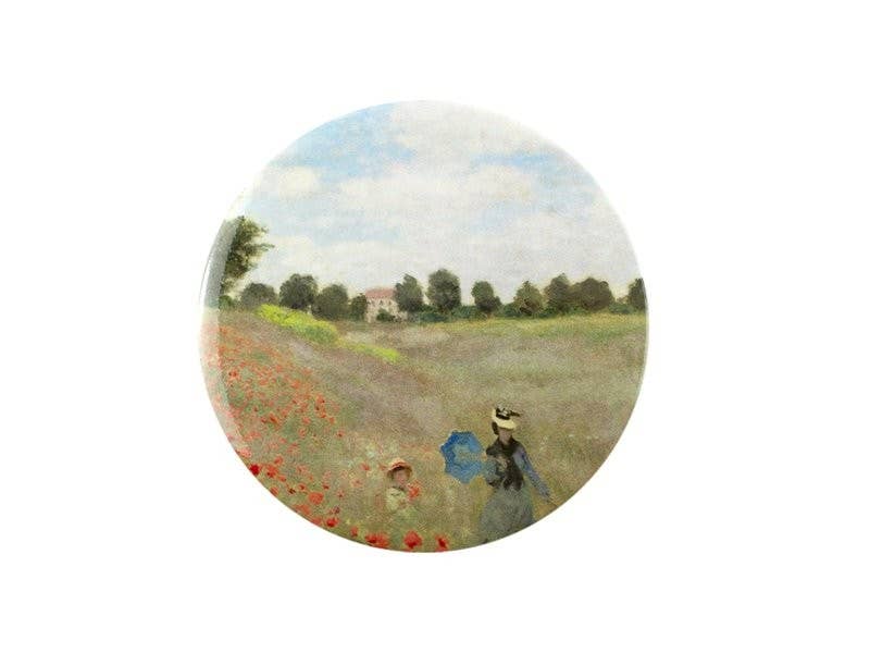 Pocket Mirror, Monet, Field With Poppies