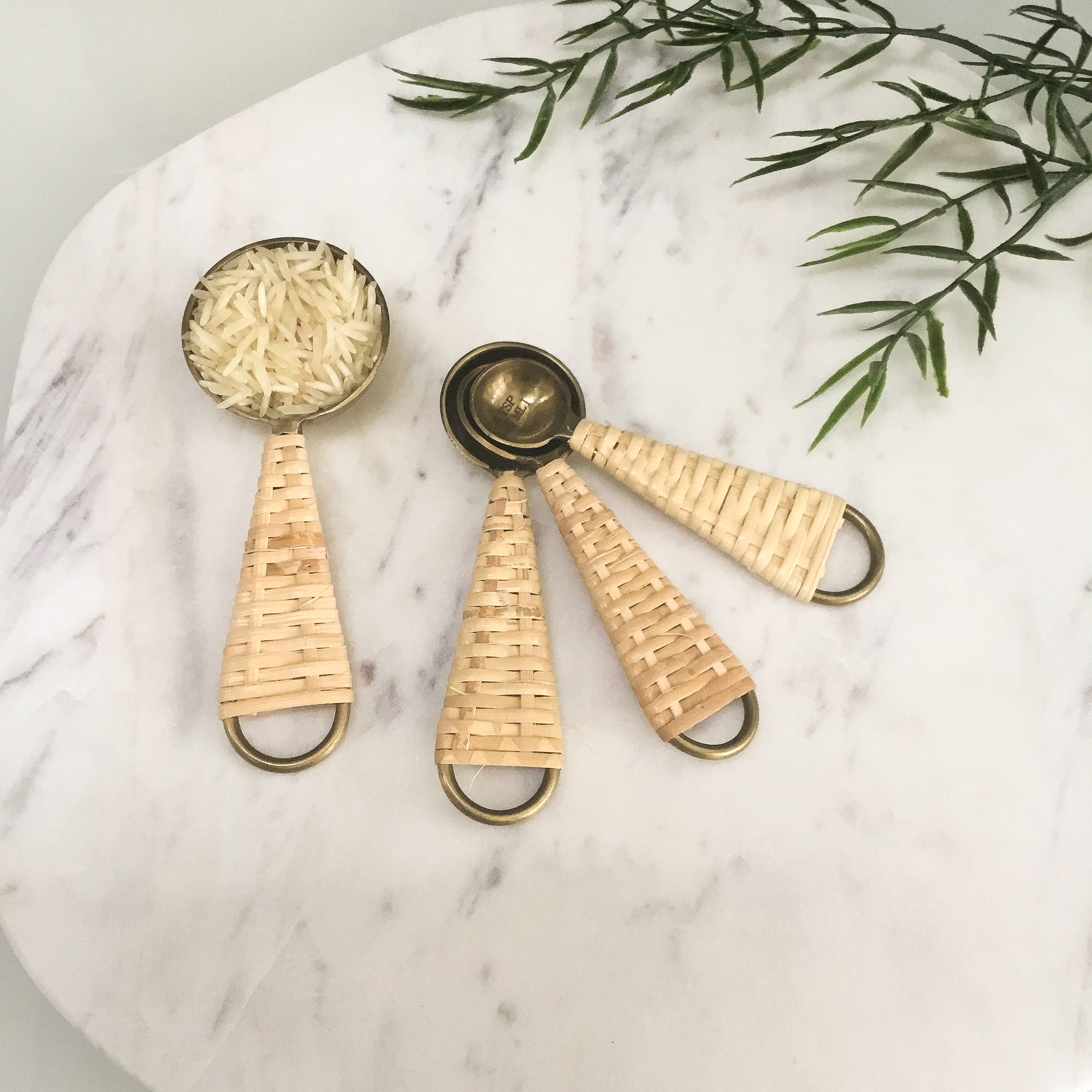 Gold Jute Measuring Spoons, Set of 4