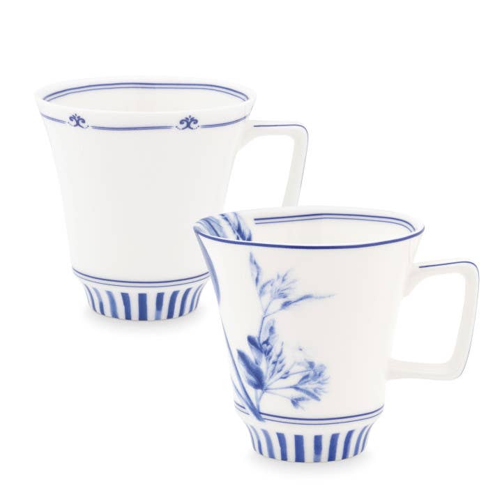 Small Tulip Mug with Stripes Set of 2