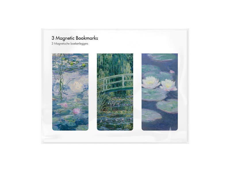 Set of 3, Magnetic bookmark, Monet