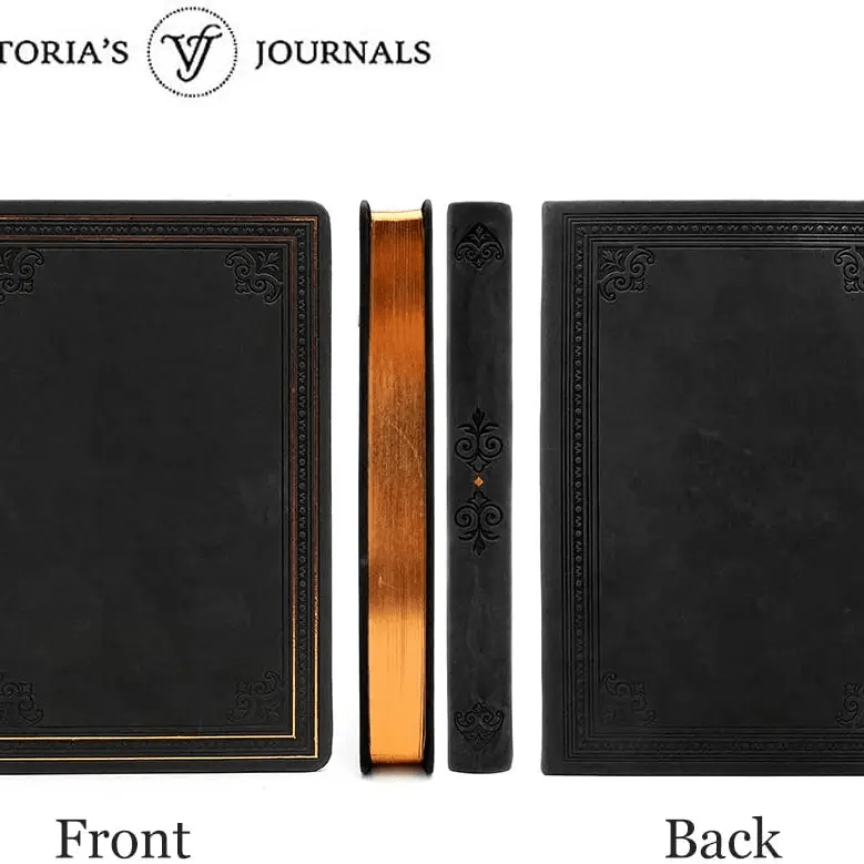 Victoria's Journals Classic Vintage Style Journal (Black)