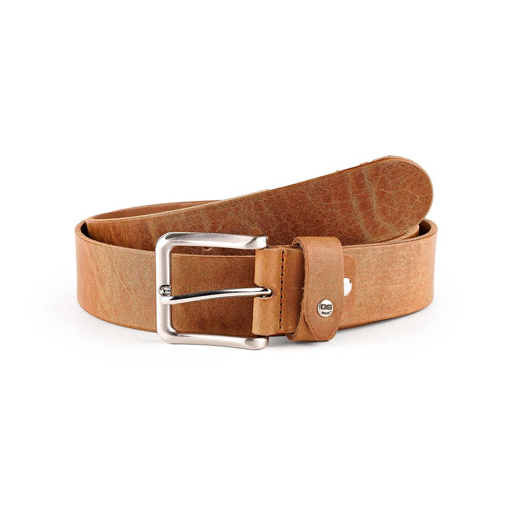 Handmade cowhide leather belt.