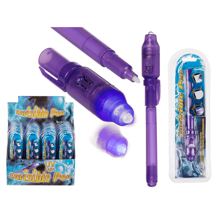 Secret Message Pen with invisible ink & UV-light,