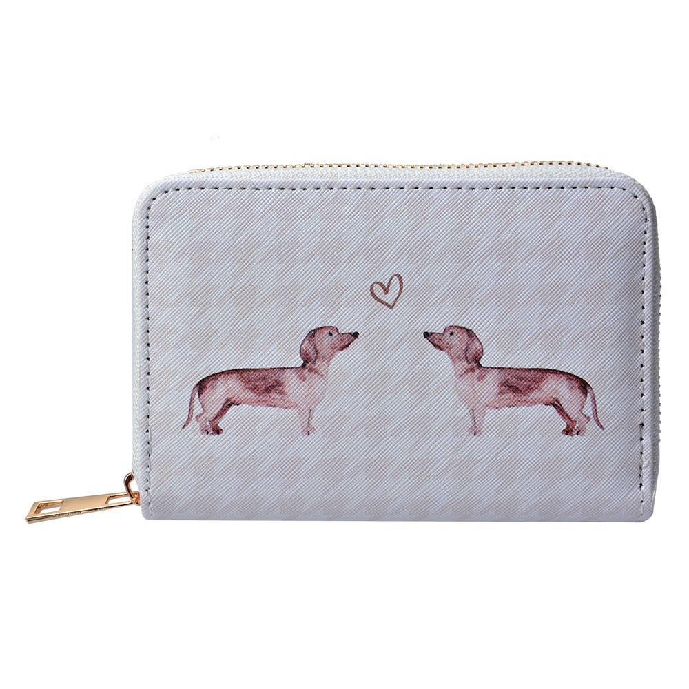 Jzpudhl-01 Purse 8x12 cm Beige Plastic Dachshund