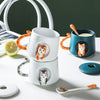 Cat Cartoon Ceramic Cup Three Dimensional Relief Mug