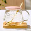 glass Cup Tea and Coffee Cup, Cute Heat-resistant Glass  Tea Cup Home Ins Style Office Drinking Cup