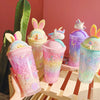 Creative Unicorn Push Cap, Cute Unicorn Tumbler , Double Layer Tumbler with Straw