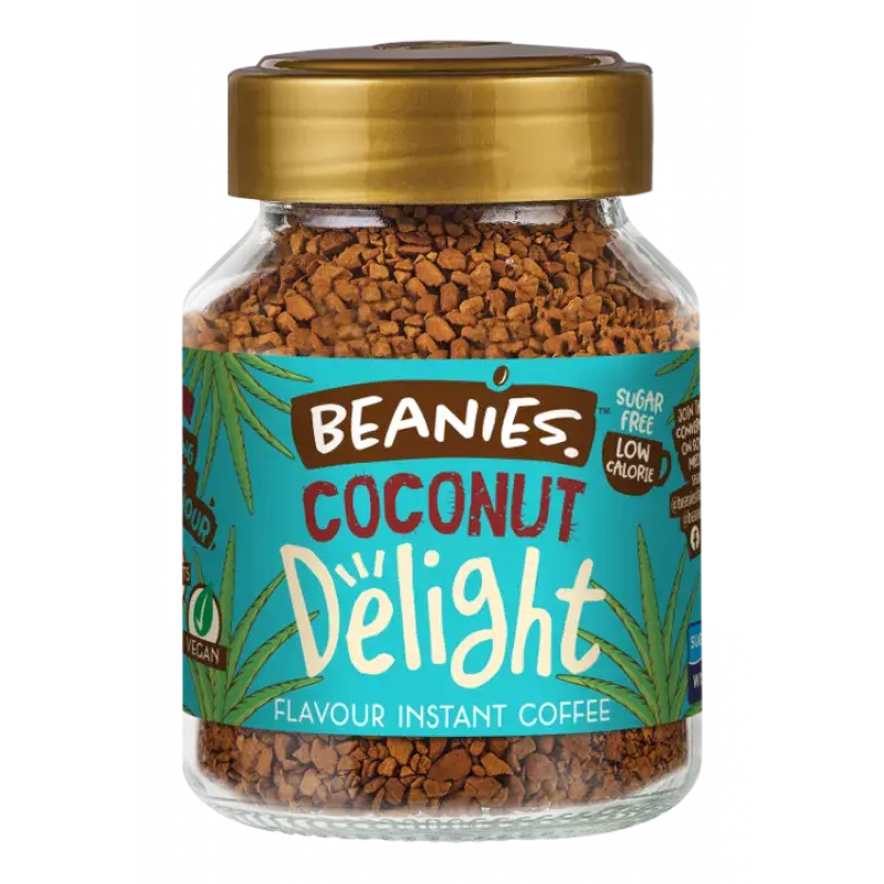 Beanies 50g Coconut Delight Instant Flavoured Coffee