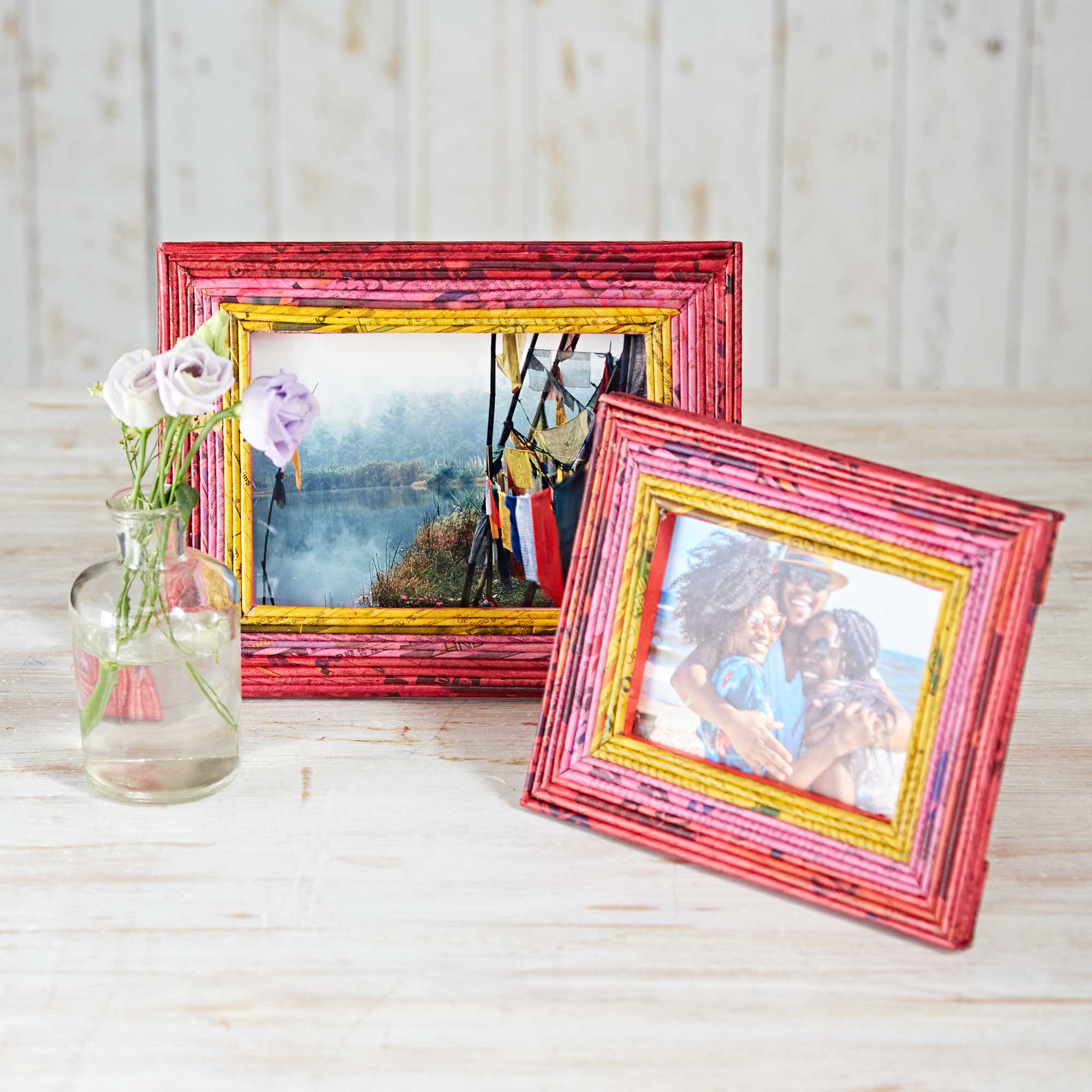 Recycled Newspaper Photo Frame - 4 x 6 Picture Frame