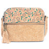 Tassel Zip Pocket Women's Natural Cork Crossbody Bag BAG-2218