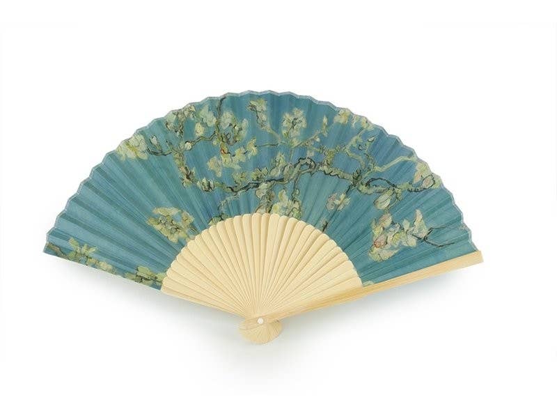 Hand Fan, Bamboo, Van Gogh, Almond Blossom