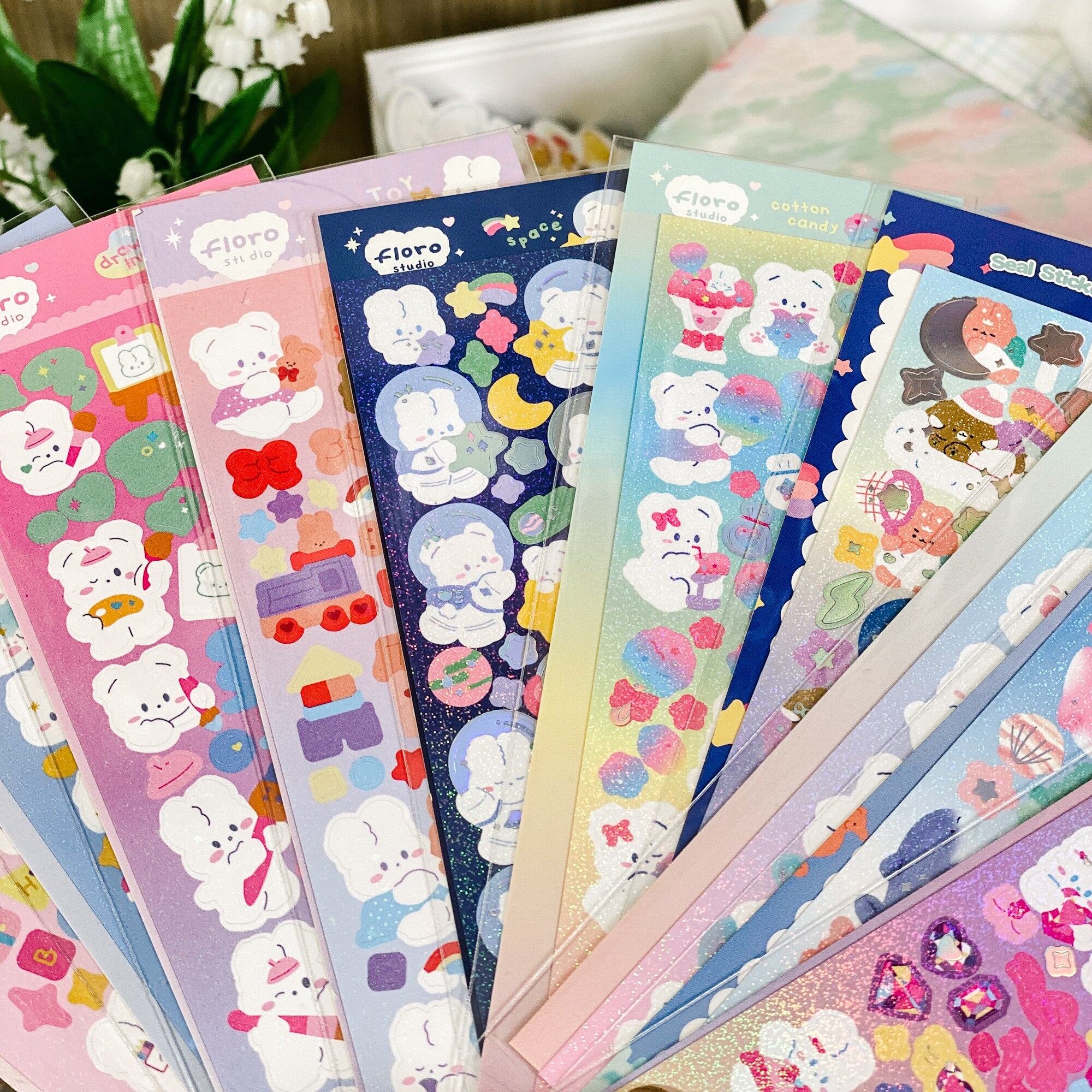 Stickers Set 4/5/6/7/8/10pcs Full Set Series Scrapbooking Decorative Stickers Idol Kpop Sticker Korean design Stationery