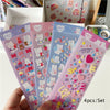 Stickers Set 4/5/6/7/8/10pcs Full Set Series Scrapbooking Decorative Stickers Idol Kpop Sticker Korean design Stationery