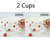 Cute Kawaii Strawberry Pot, Glass Heat Resistant Teapot, Strawberry Cup