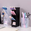 Multi-function Kawaii Desktop Pen Holder for Obliquely Inserted 4 Grid Office School Storage Case Desk Pen Pencil Organizer