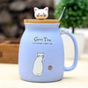 Load image into Gallery viewer, Milk Coffee Ceramic Mug with Lid Spoon Cup Cute Cat Heat-resistant Cup  Kitten Children Cup Office Gifts