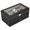 Glasses  Storage Box 12 Cell PU Double Layer Sunglasses Case 2 Tier Fashion Eye Glasses Display Case