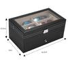 Load image into Gallery viewer, Glasses  Storage Box 12 Cell PU Double Layer Sunglasses Case 2 Tier Fashion Eye Glasses Display Case
