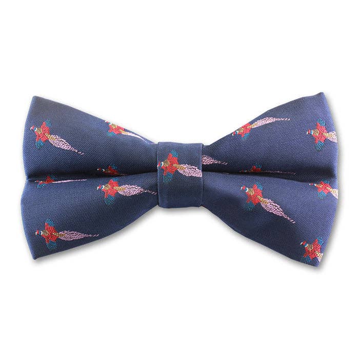 Woven Printed Pheasant Bow Tie