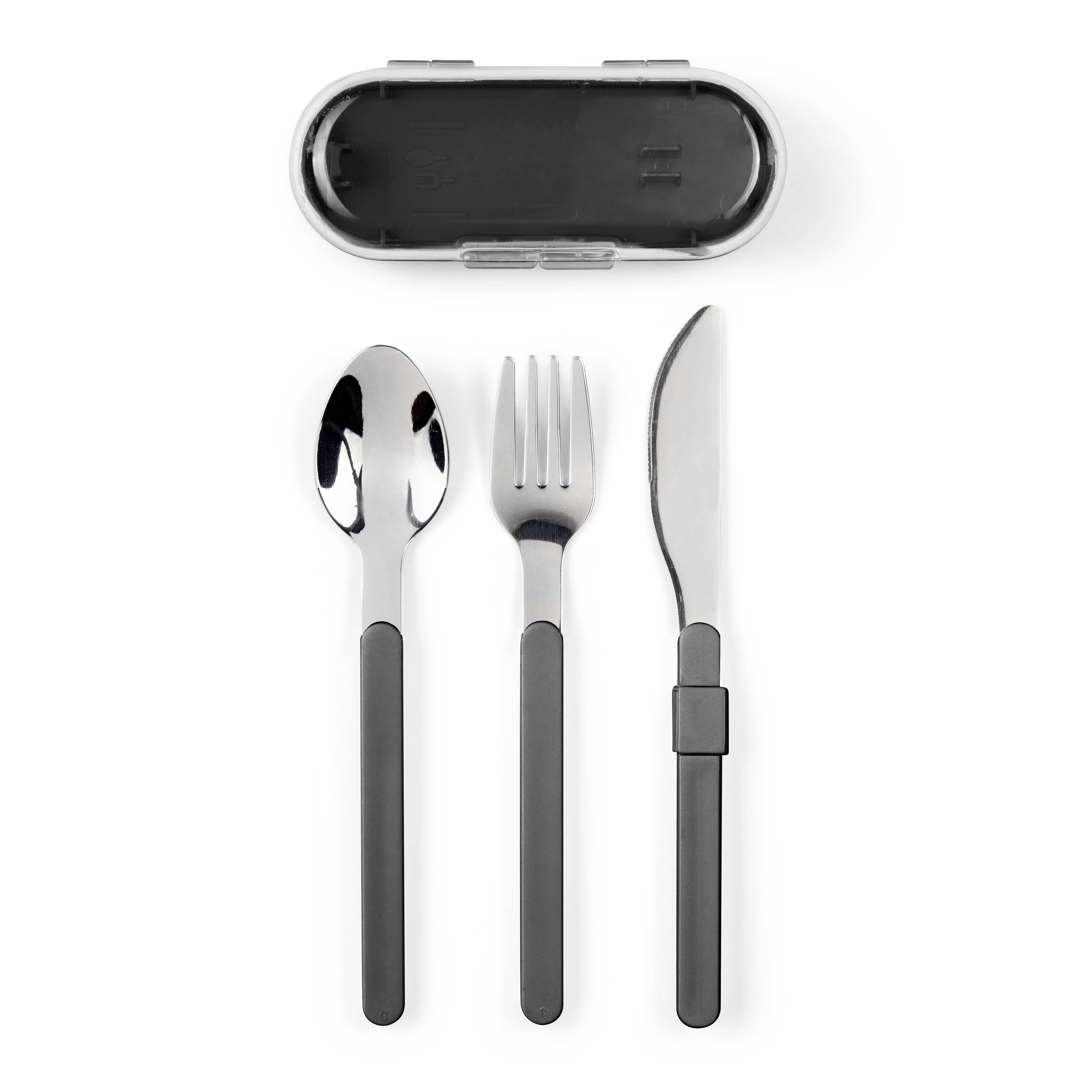 Black removable cutlery set