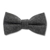 Dark Grey Herringbone Woven Bow Tie